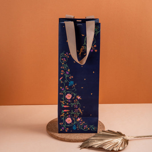 Blooming Blues - Bottle Bag