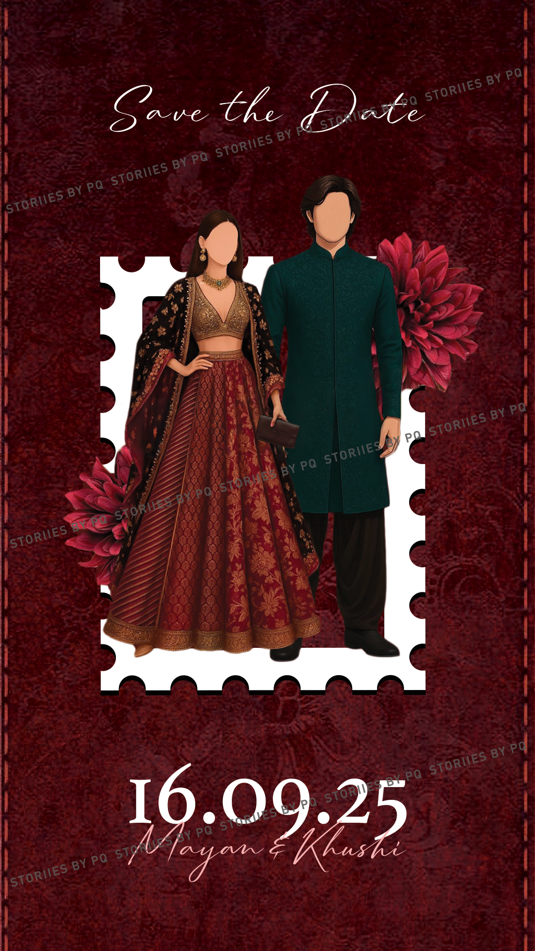 The Royal Postcard – Luxury Vintage Heritage Wedding Save the Date
