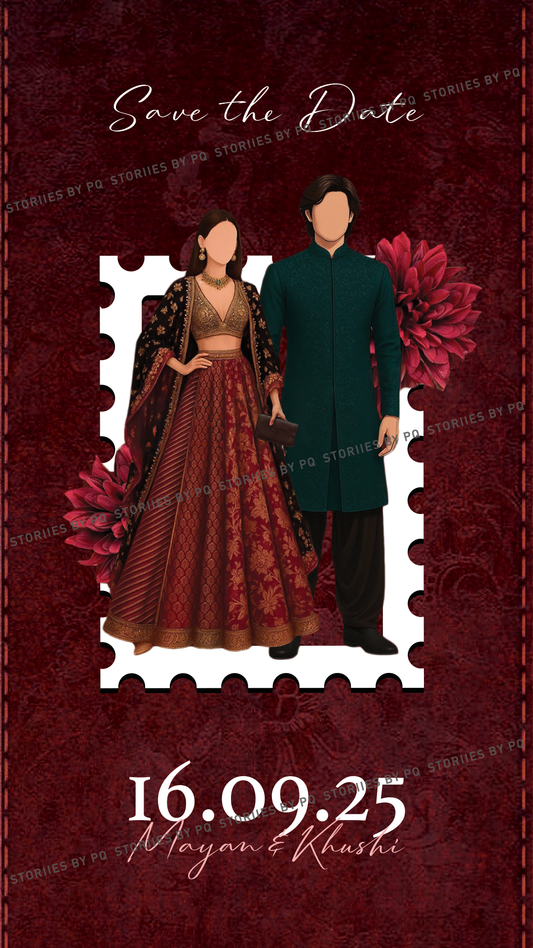 The Royal Postcard – Luxury Vintage Heritage Wedding Save the Date
